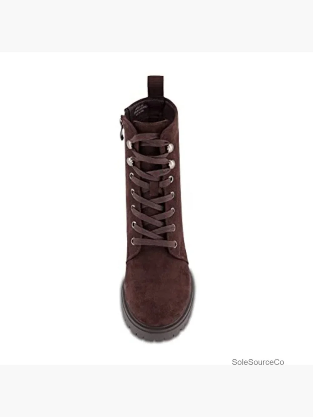 Lace Up Ankle Booties with Memory Foam Insole, Chunky Heel